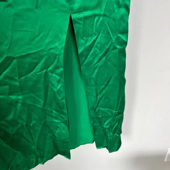 J. Crew Collection Open-Back Silk Charmeuse Long Sleeve Mock Neck Dress Size 0 - Picture 7 of 11